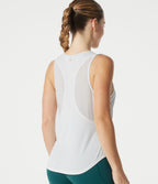 Débardeur de sport, col rond, maille contrastée, ourlet arrondi