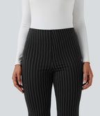 Halara Flex™ Pantalon tailleur évasé à rayures taille haute avec poches