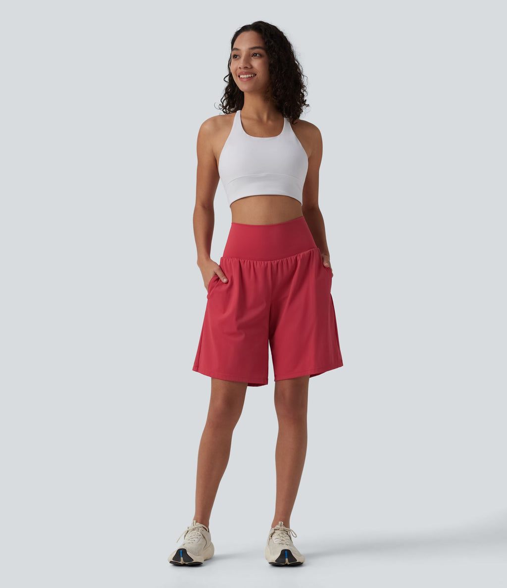 Short de yoga 2-en-1 SoftlyZero™ Airy taille très haute effet frais InstantCool 22,8 cm avec poches