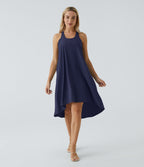 Robe décontractée mi-longue Breezeful™ dos nageur poche latérale fluide asymétrique séchage rapide A-C