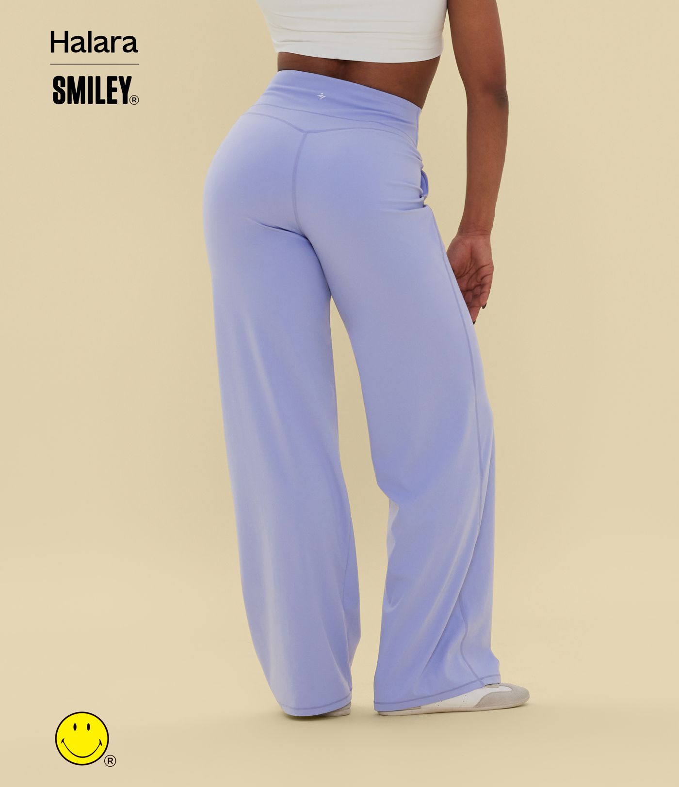 Pantalon de yoga droit Halara X Smiley® Halara UltraSculpt™ taille haute ventre plat avec poches