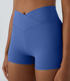 Softlyzero™ Short 7,5cm Biker Taille Haute Croisé Uni