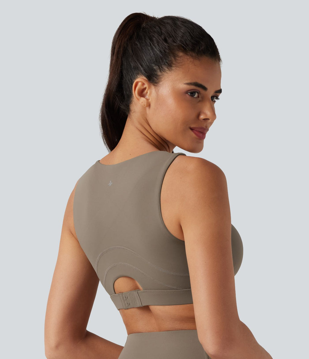 Brassière de sport d'entraînement push-up à maintien moyen UltraSculpt™ avec col U et brassière intégrée