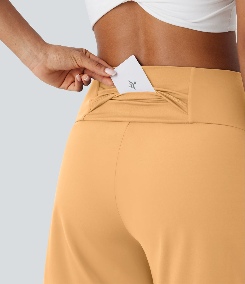 Bermuda SoftlyZero™ Airy de yoga taille haute avec poches multiples et effet frais InstantCool