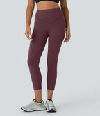 Legging corsaire d'entraînement gainant galbant taille haute avec effet scrunch et poches Halara UltraSculpt™