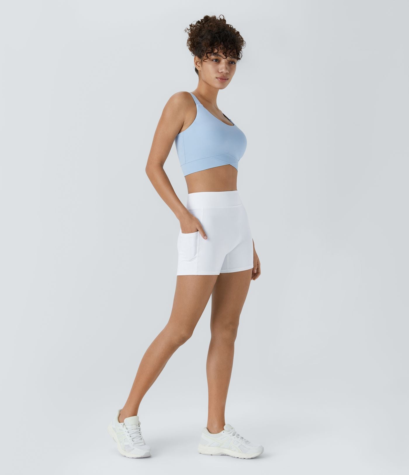 Short de yoga SoftlyZero™ Airy 8,8 cm taille haute poches latérales uni effet frais InstantCool