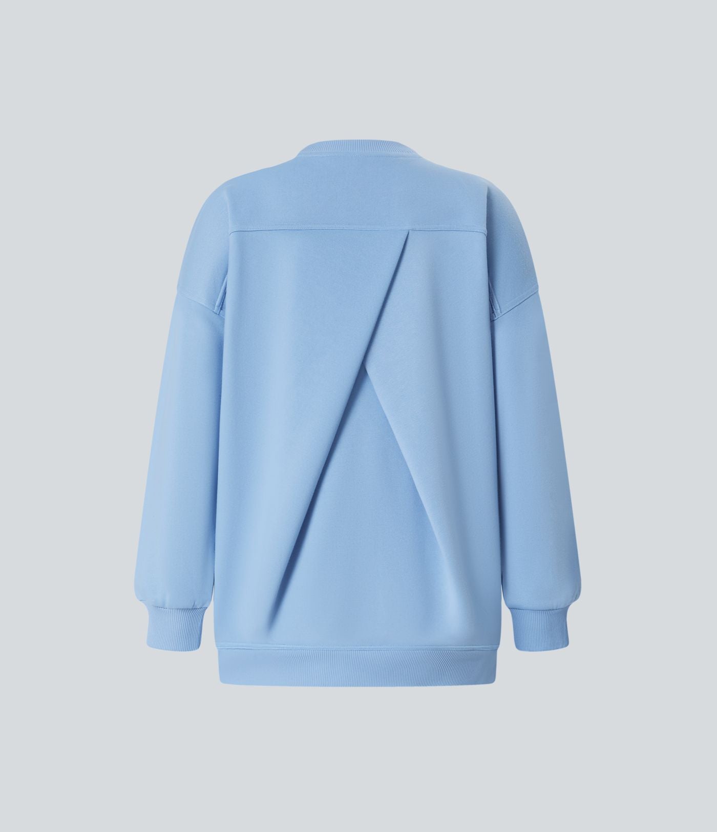 Sweat-shirt décontracté en polaire, col rond, manches longues, poches latérales, coupe oversize