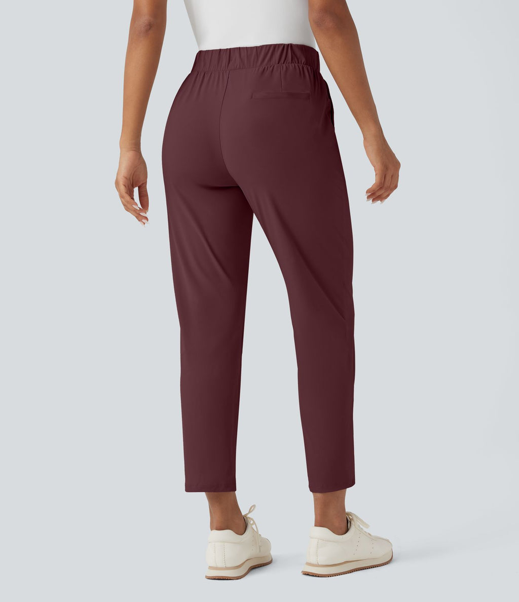 Pantalon golf fuselé taille haute cordon poches séchage rapide - Poche tee de golf