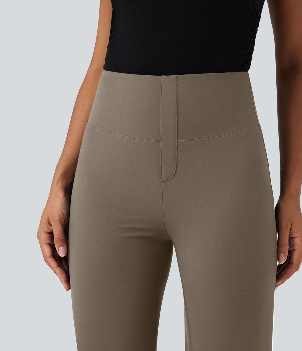 Pantalon de travail droit gainant taille haute avec poches Halara UltraSculpt™