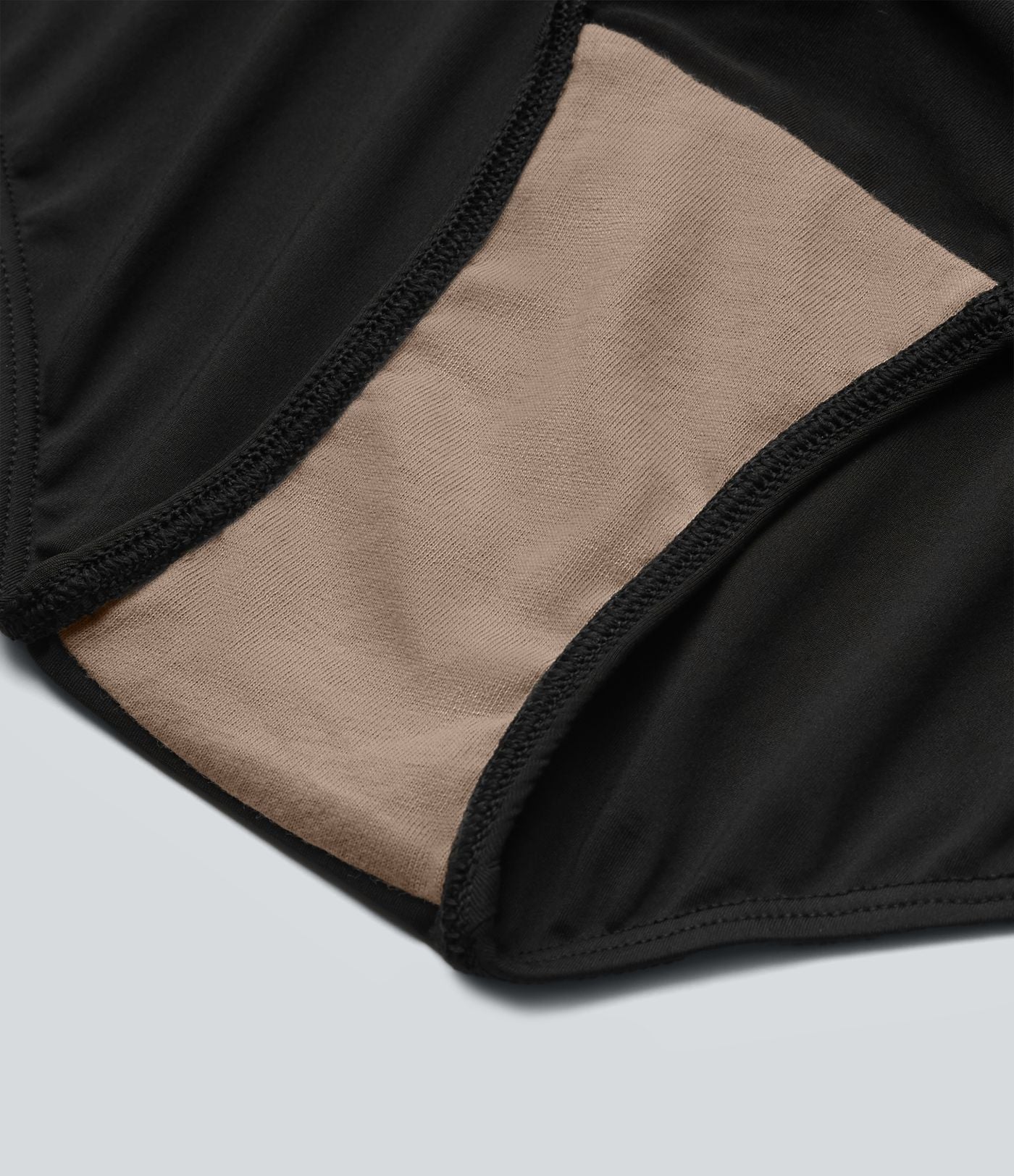 Short décontracté taille haute froncé avec sous-vêtement intégré 6,5 cm
