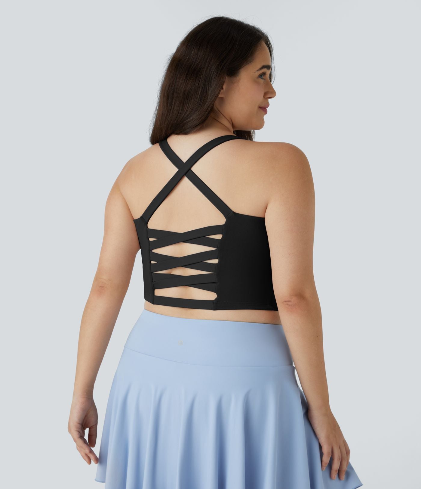 Débardeur Yoga Court Dos Nu Croisé Grande Taille