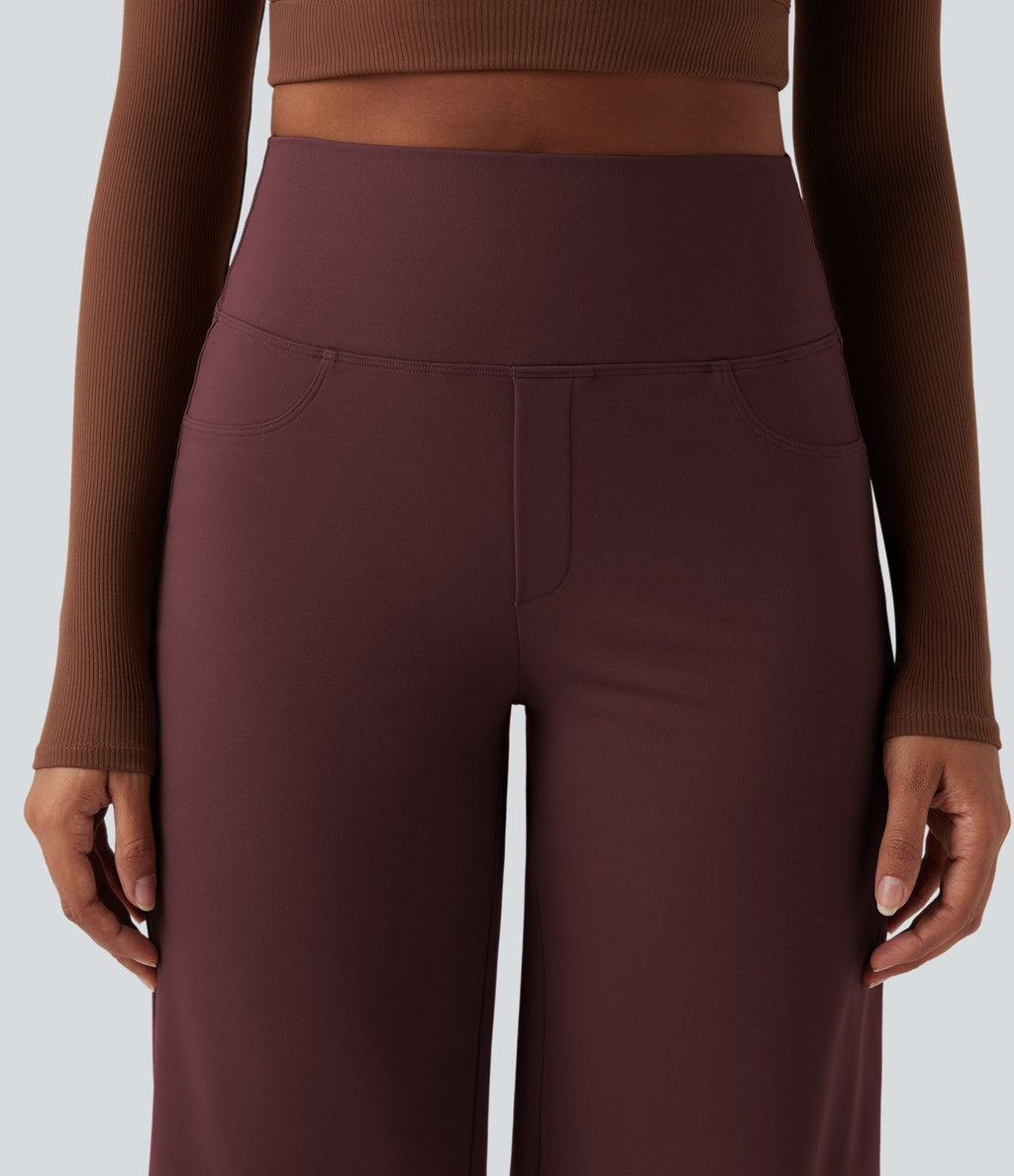 Pantalon yoga large gainant taille haute DayStretch avec poches
