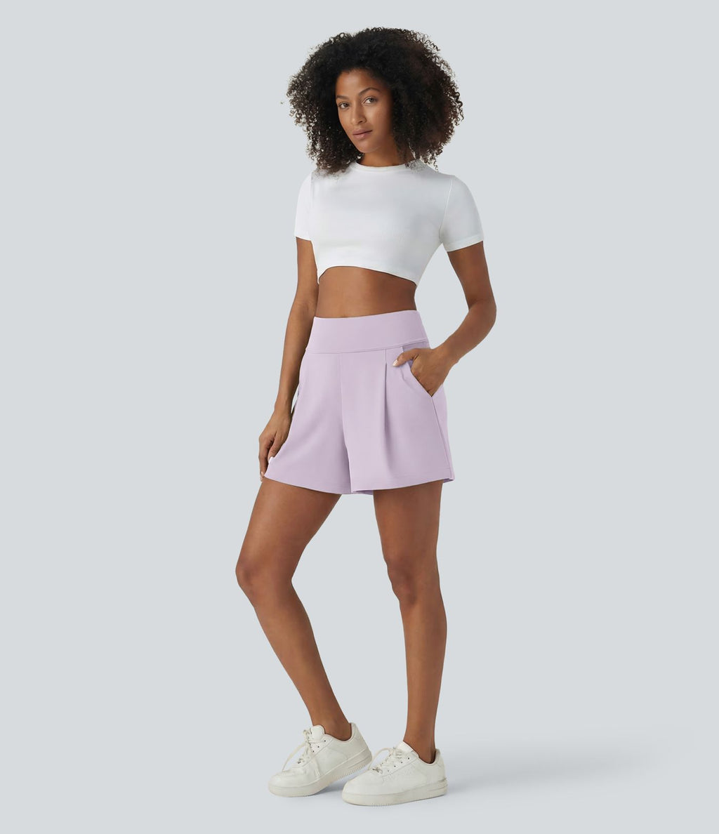 Short de travail large taille haute DayStretch avec poches