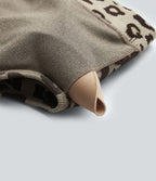 OneForm Brassière de sport de yoga sans couture imprimé léopard bretelles ajustables froncée avec soutien-gorge intégré