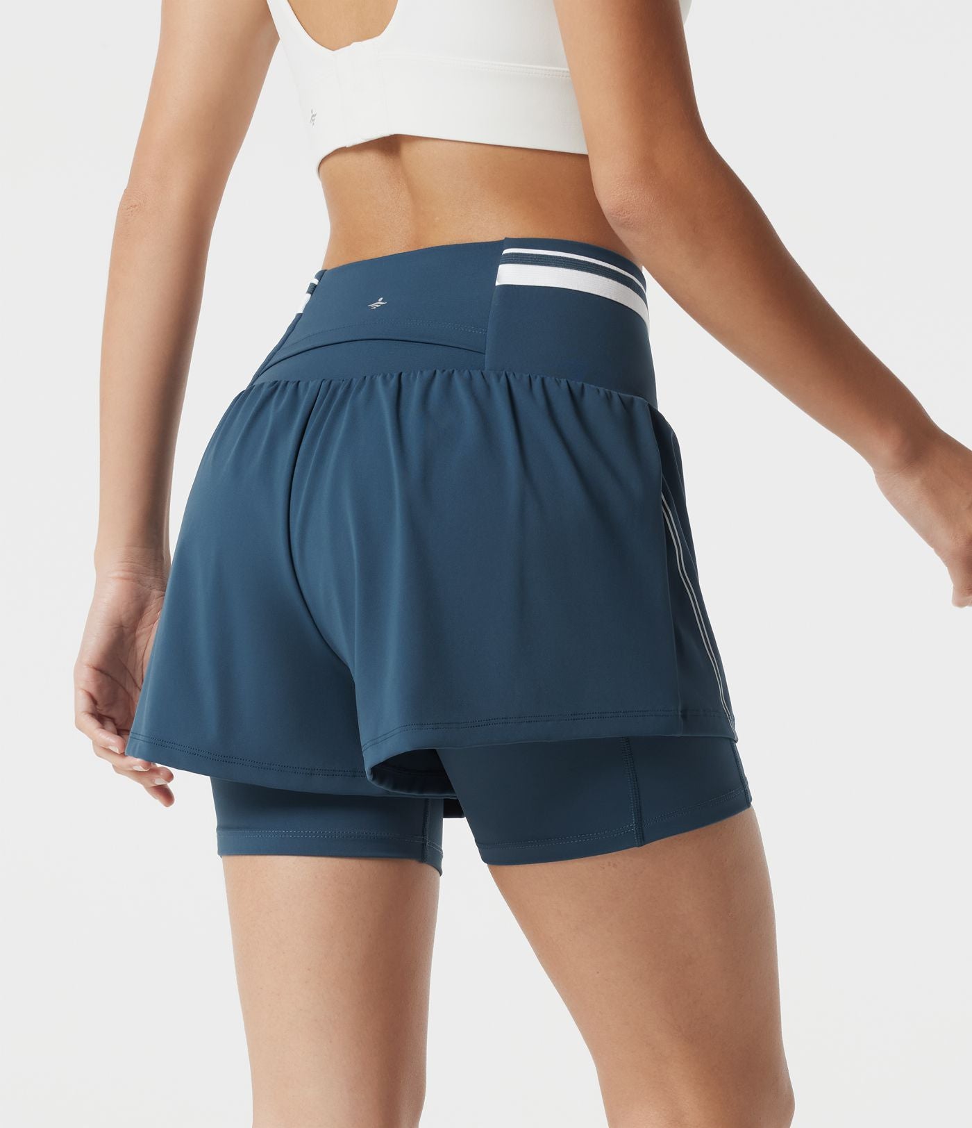 Short d’entraînement 2-en-1 SoftlyZero™ Airy réfléchissant taille très haute gainant effet frais 12,5 cm avec poches