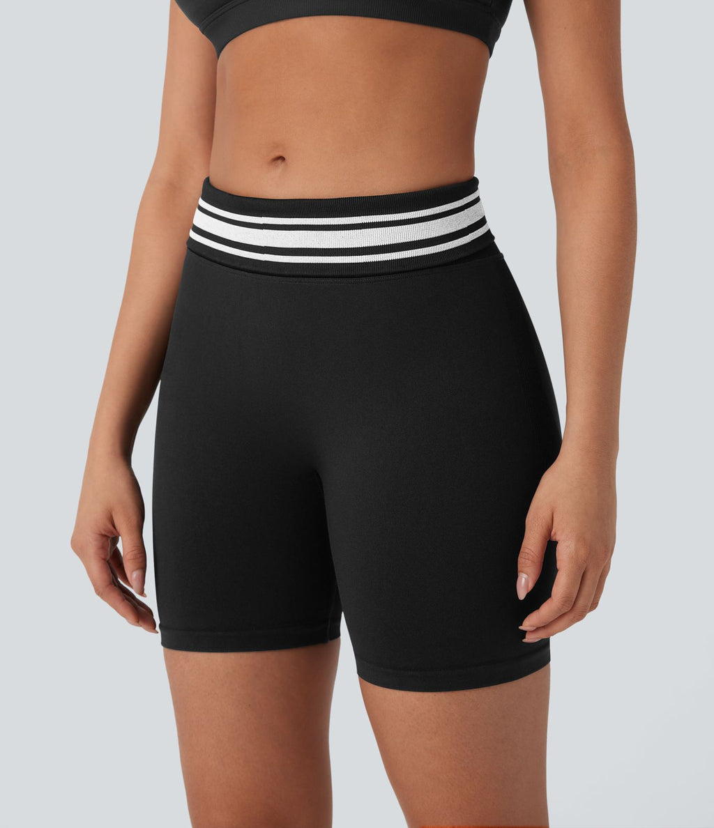 Short cycliste taille haute color block repliable sans couture OneForm Seamless Flow
