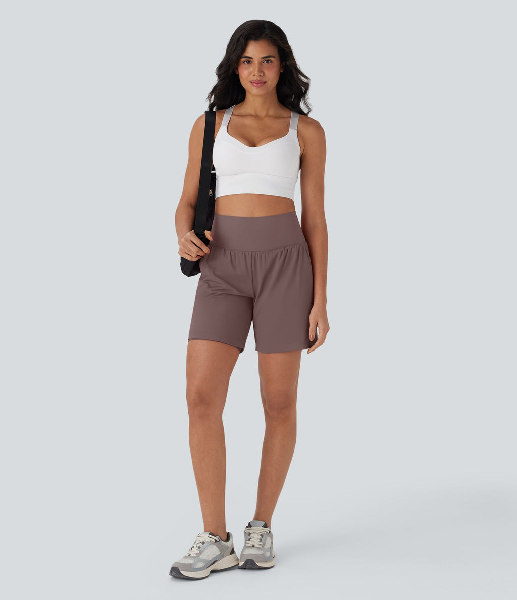 Short de yoga SoftlyZero™ Airy 2-en-1 taille très haute avec poches et effet frais InstantCool 17,5 cm