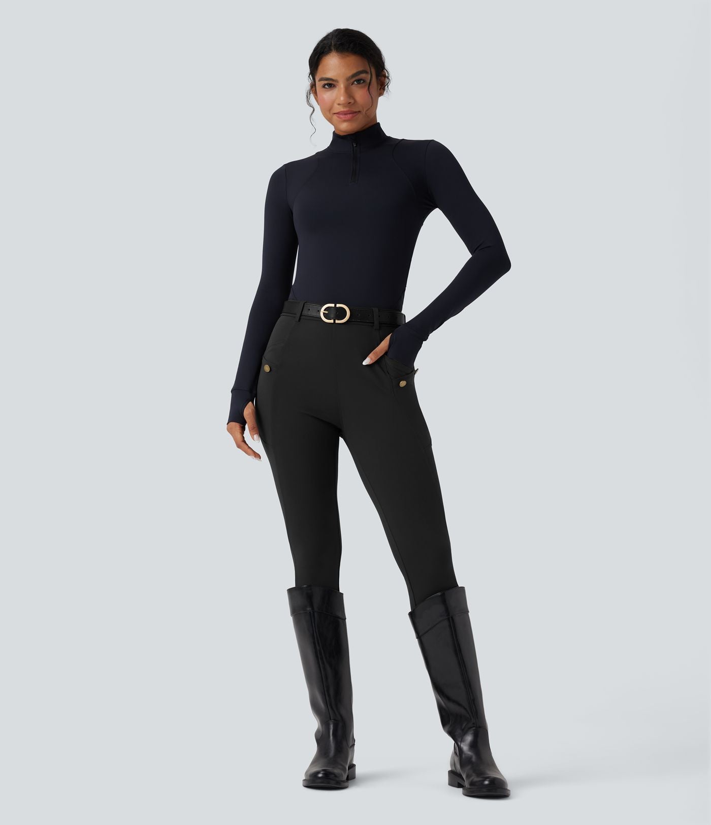 Pantalon ajusté taille haute DayStretch avec poches