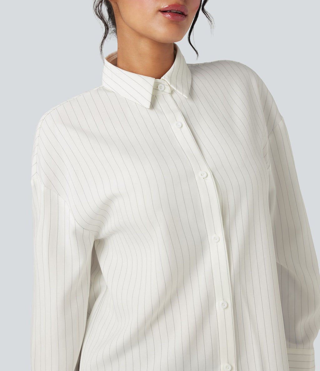 Chemise de travail rayée manches longues