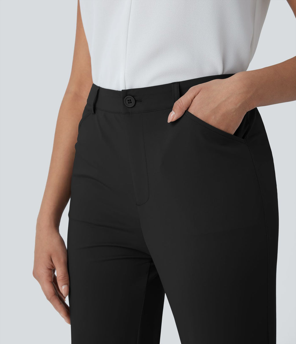 Pantalon de costume effet frais InstantCool à taille mi-haute avec poches latérales