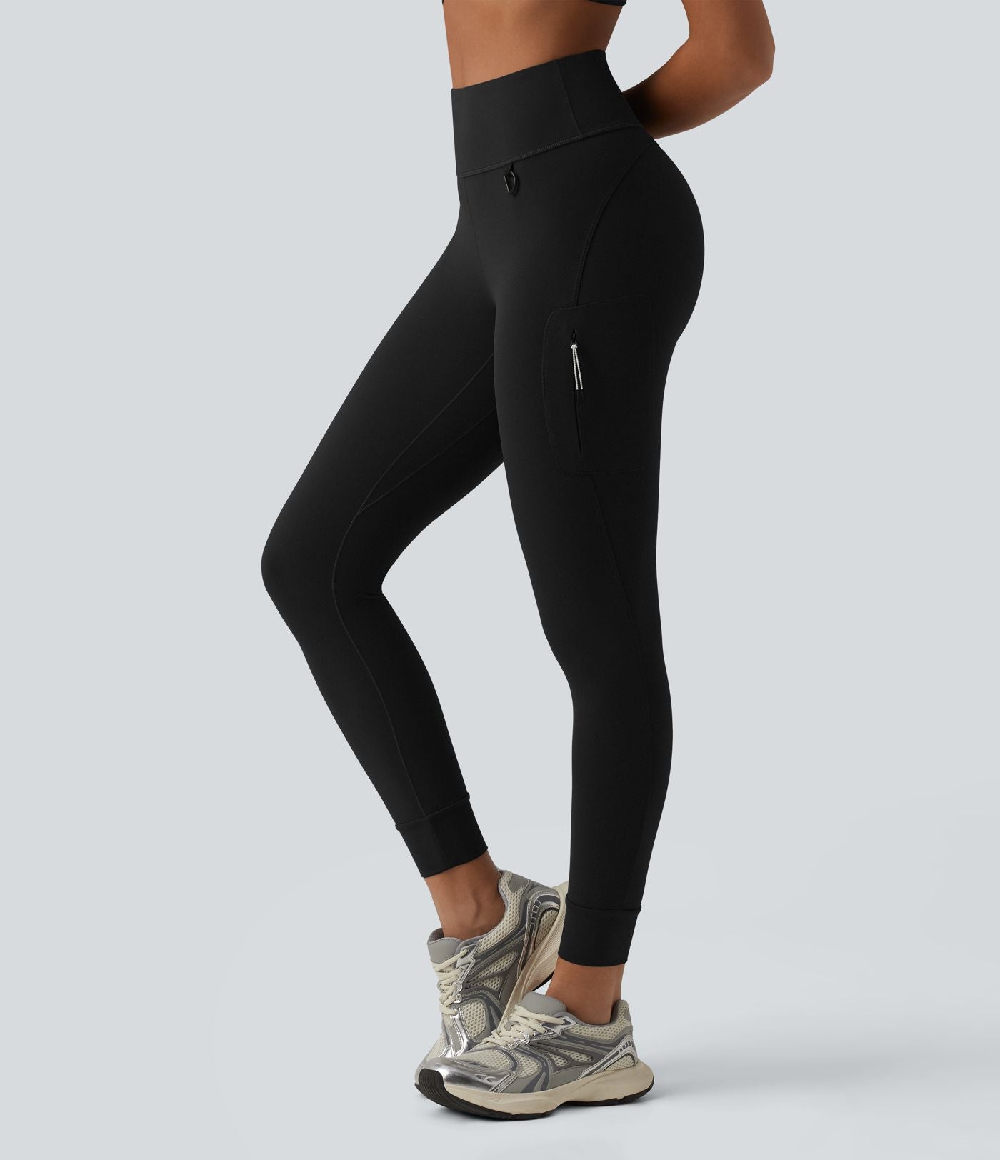 Legging 7/8 Halara UltraSculpt™ randonnée taille haute avec boucle en D et poche zippée