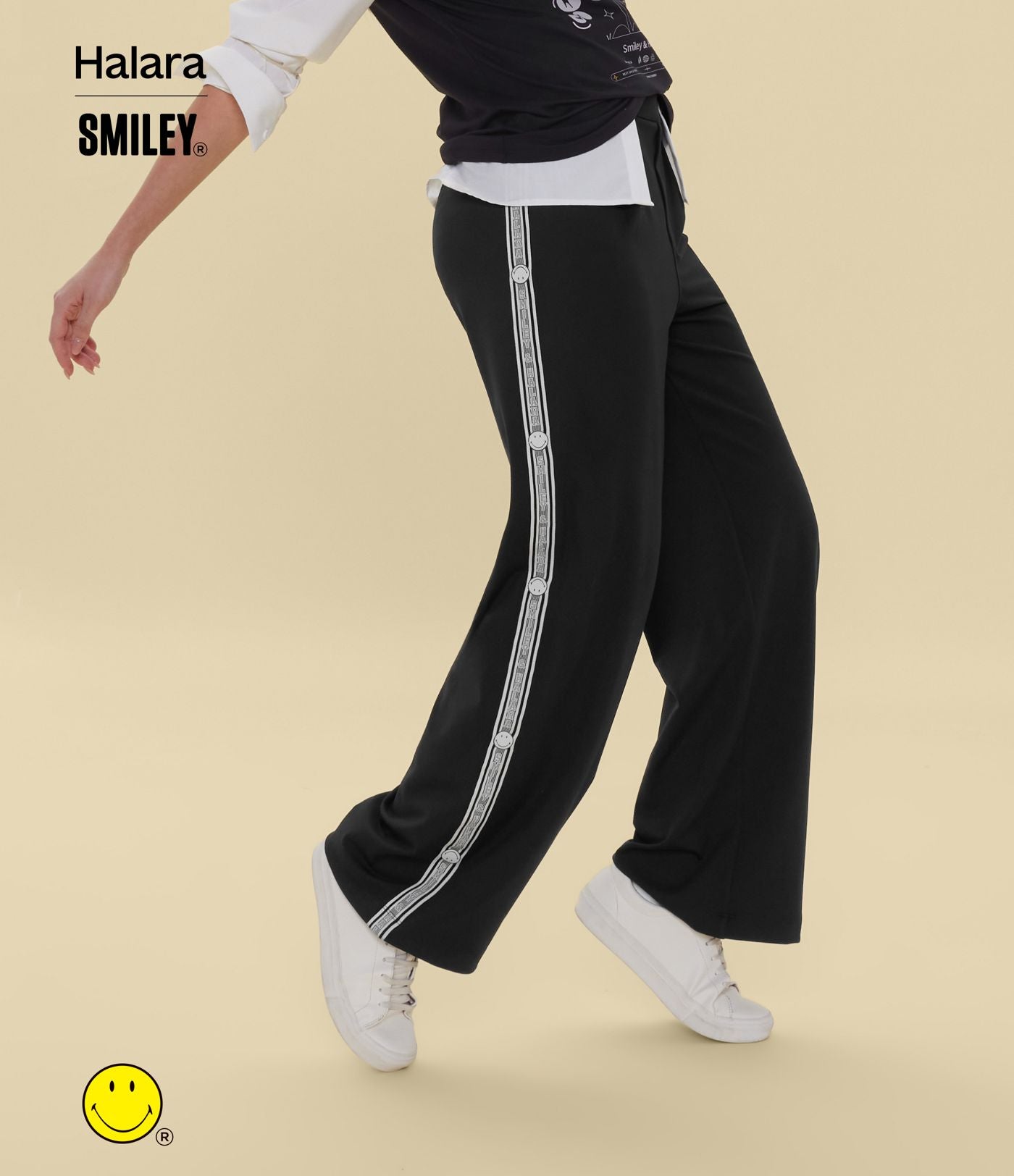 Pantalon tailleur droit Halara X Smiley® Halara Flex™ DayStretch taille haute avec poches