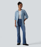 Jean Halara Flex™ taille haute évasé slim décontracté avec poches
