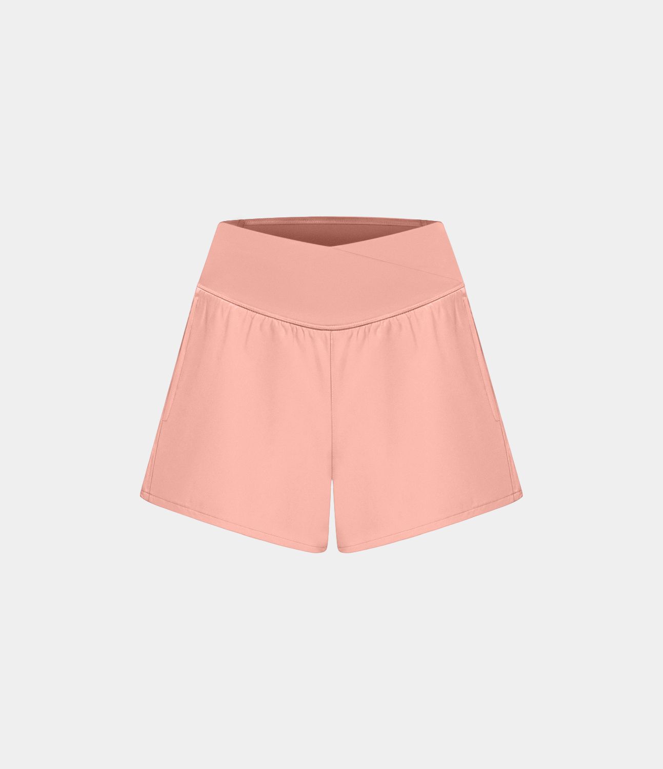 Breezeful™ Shorts 10cm Yoga Séchage Rapide 2 en 1 Taille Haute Poches Latérales Croisées