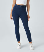 Leggings 7/8 de travail en denim taille haute avec poches Halara Flex™