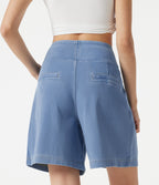 Halara Flex™ Short décontracté ample en jean taille haute 17,5 cm avec poches