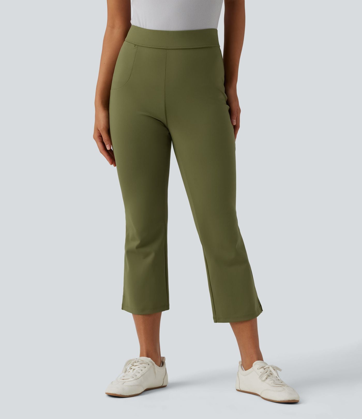 Pantalon bootcut court tailleur Halara Flex™ DayStretch mi-taille avec fente et poche