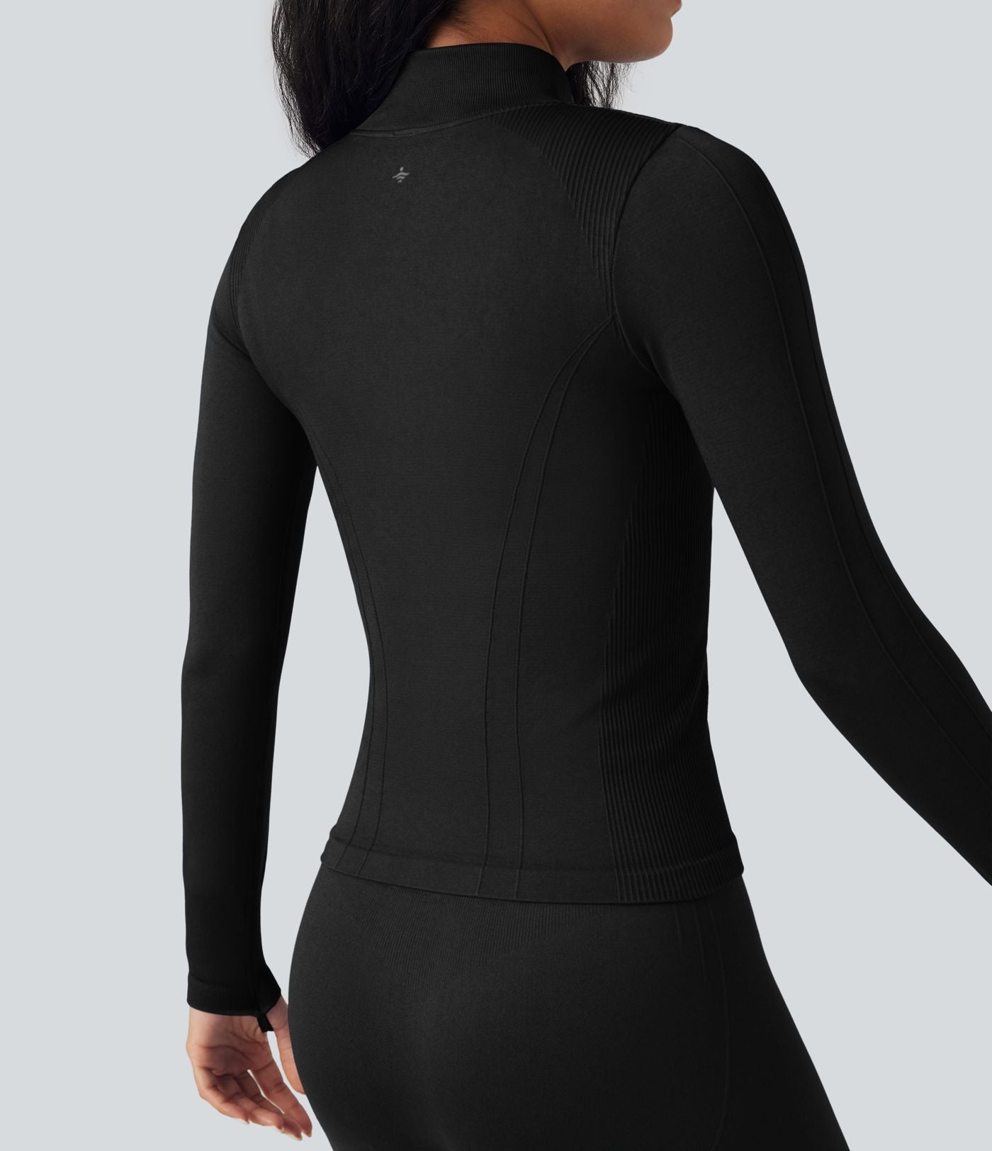 Veste yoga col montant à manches longues avec passants pouces sans couture OneForm Seamless Flow
