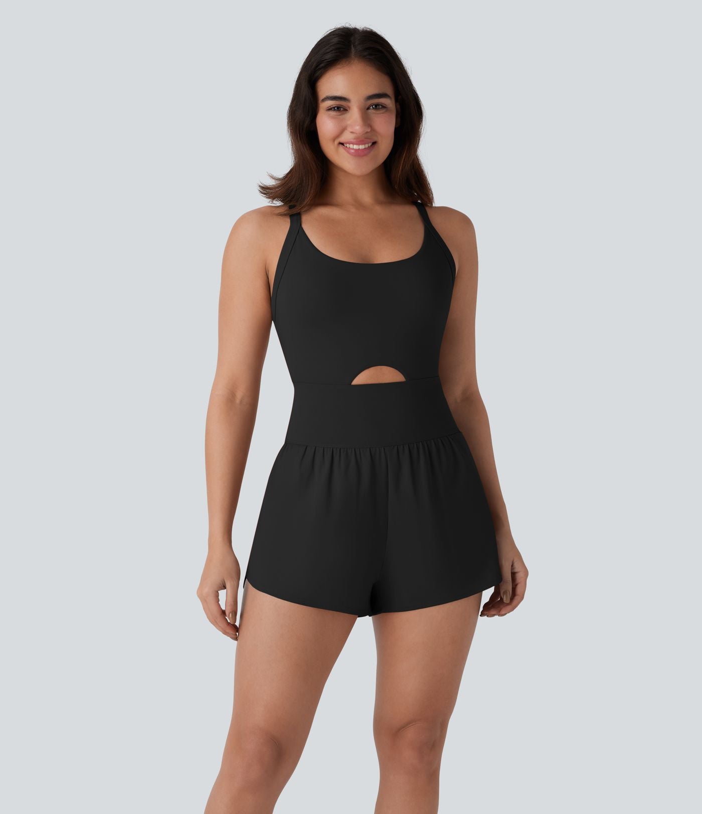 Combinaison-pantalon de yoga 2-en-1 gainante à séchage rapide avec poches SoftlyZero™
