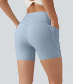 Short biker Halara UltraSculpt™ taille haute effet ventre plat avec poches, 12,5 cm