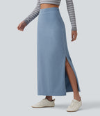 Halara Flex™ Jupe maxi casual en jean taille haute gainante
