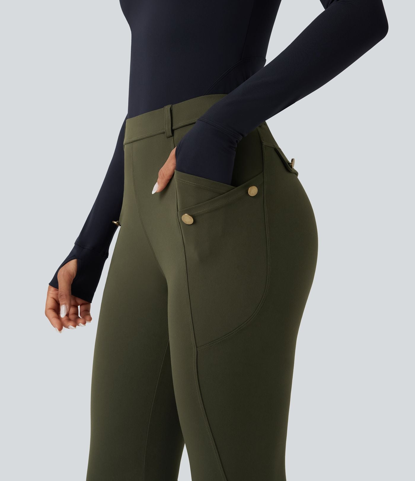 Pantalon ajusté taille haute DayStretch avec poches