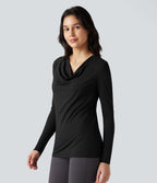 Top de sport running col bénitier manches longues
