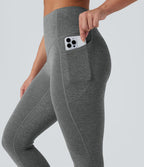 Legging de yoga gainant taille haute chiné à séchage rapide avec poches Halara UltraSculpt™