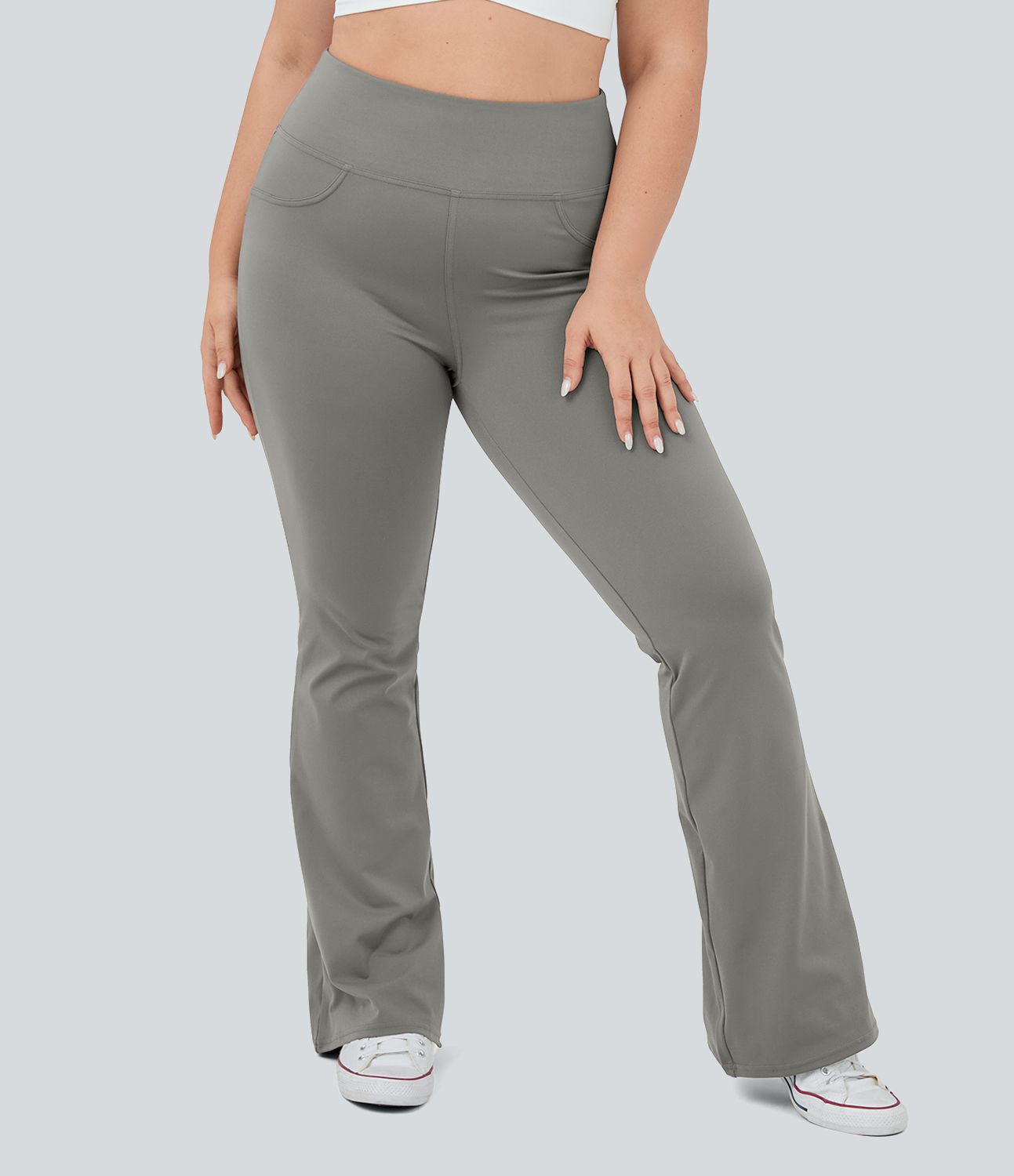 Legging yoga évasé grande taille taille haute DayStretch avec poches