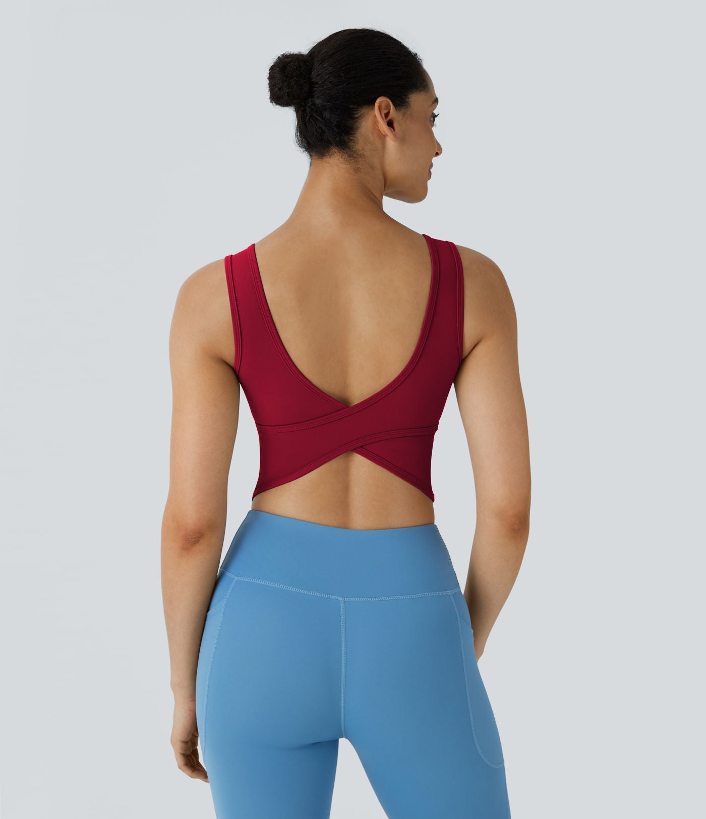 Débardeur danse barre ballet col U croisé A-D