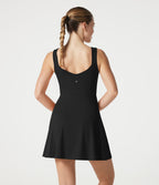 Robe de tennis courte SoftlyZero™ Airy avec brassière intégrée 2-en-1, douce et respirante, avec poches, bonnets DD à F - Édition Easy Peasy - Protection solaire UPF50+