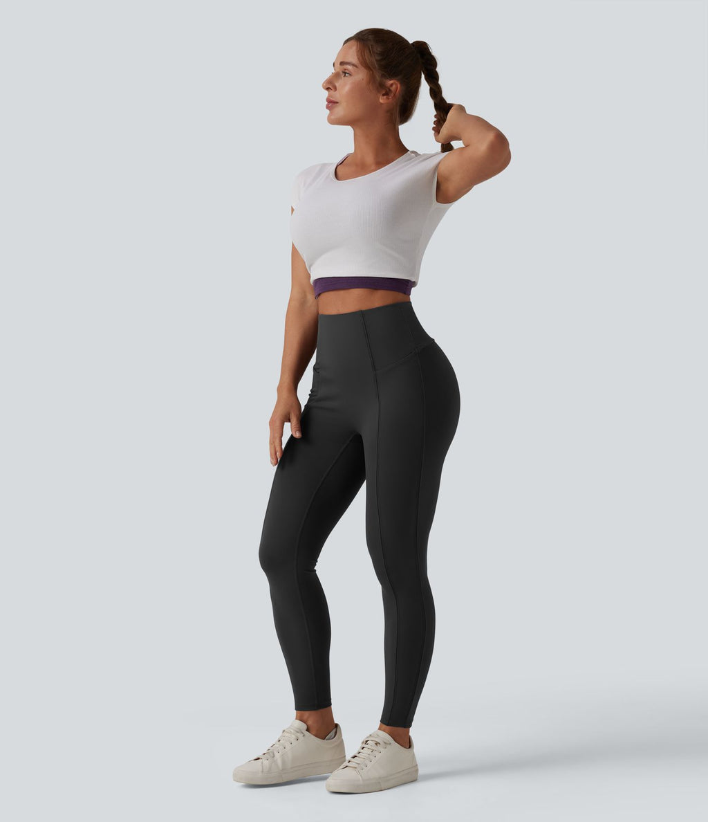 Legging casual 7/8 ventre plat taille haute DayStretch avec poches