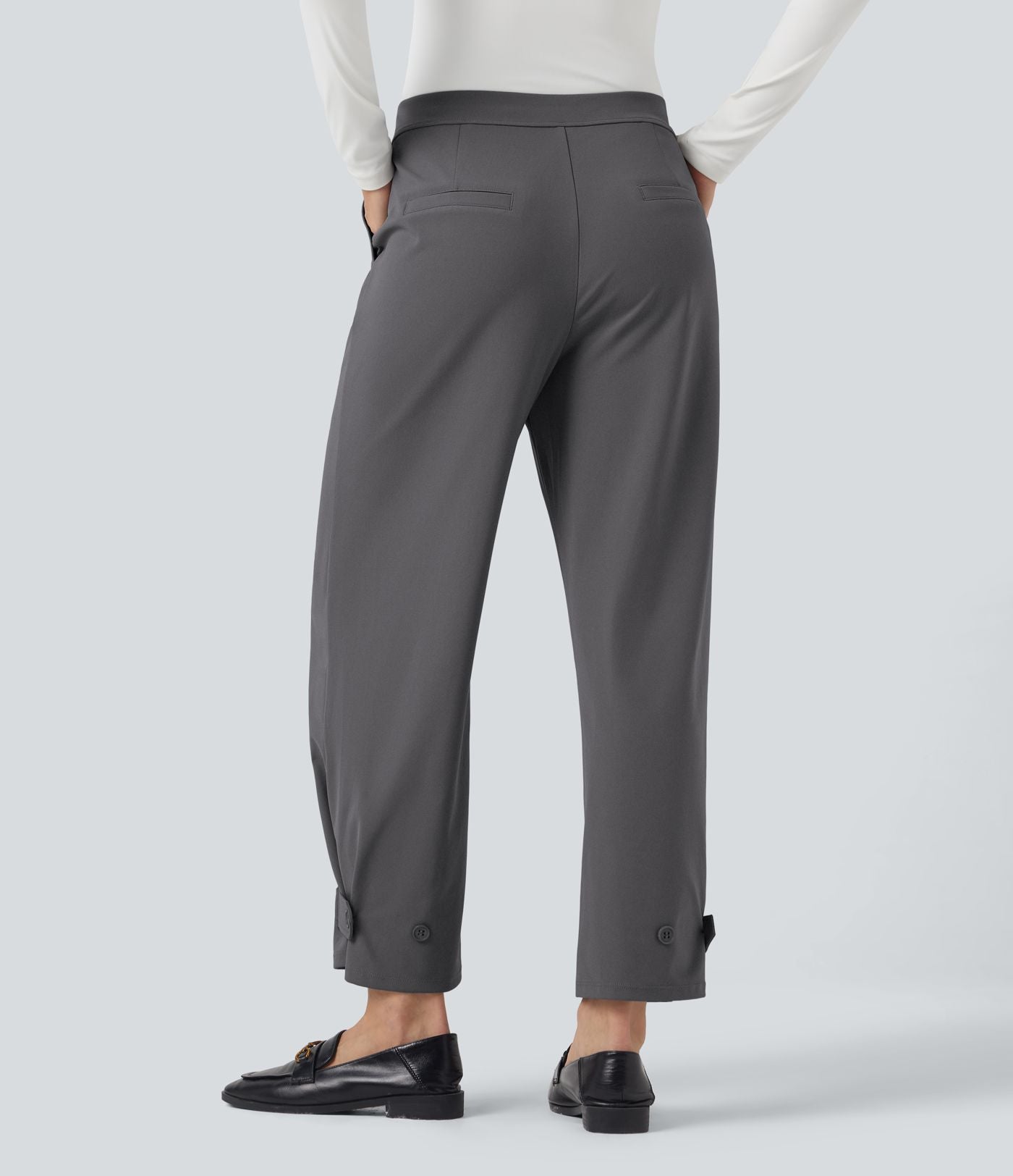 Pantalon de travail fuselé taille moyenne avec largeur ajustable Halara Flex™ DayStretch avec poches