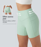 Short biker Halara UltraSculpt™ taille haute effet ventre plat avec poches, 12,5 cm