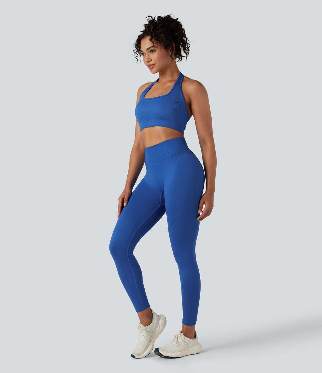 Brassière de sport yoga maintien léger col américain sans couture OneForm Seamless Flow