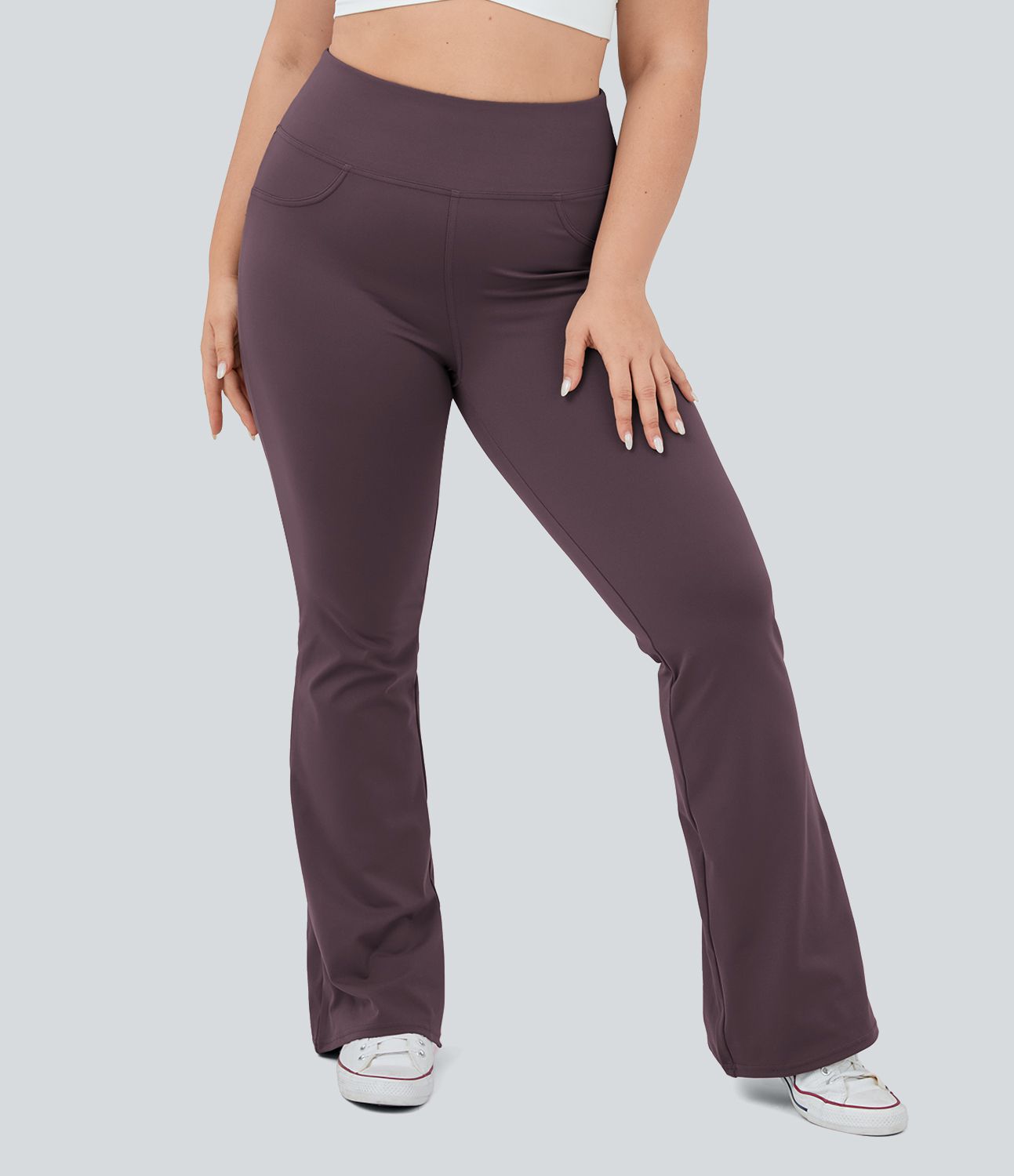 Legging yoga évasé grande taille taille haute DayStretch avec poches