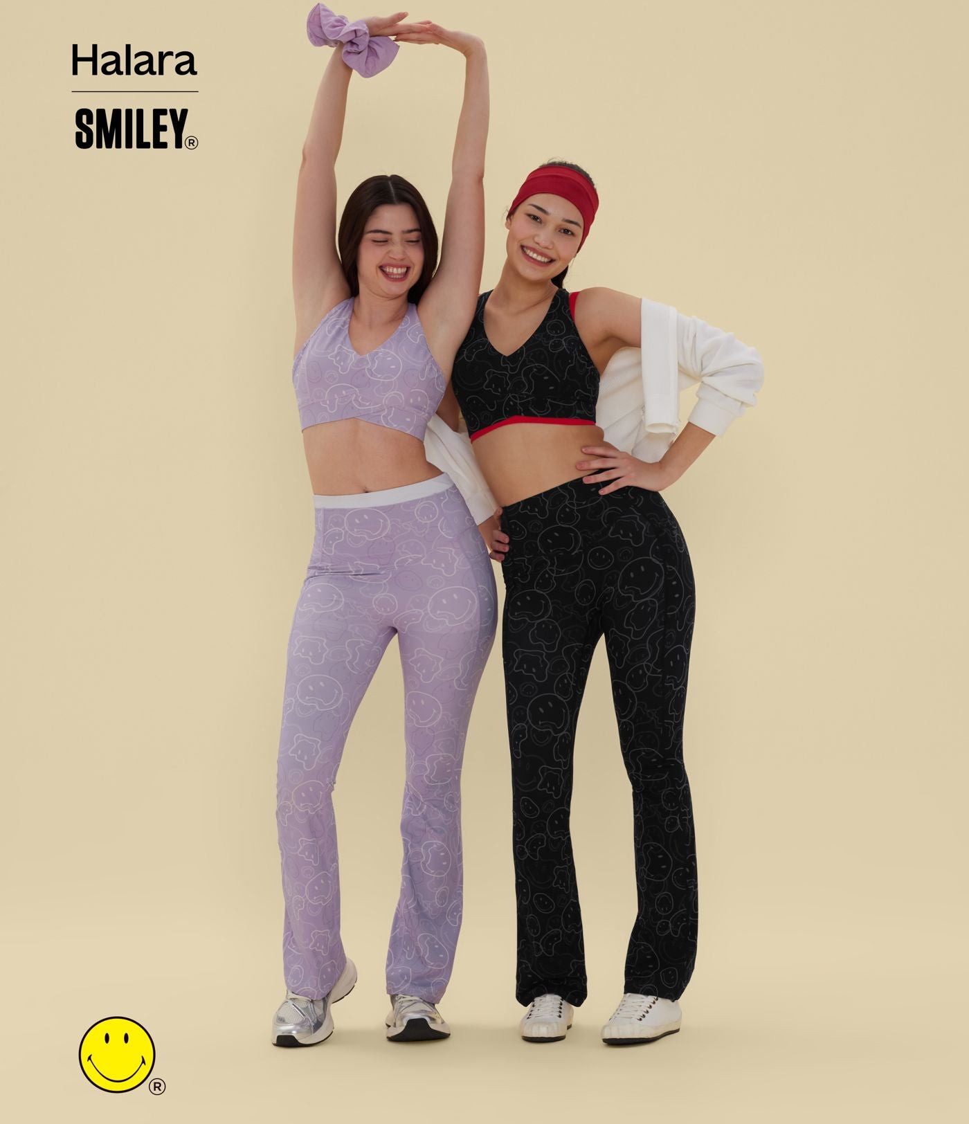 Brassière de sport training Halara X Smiley® Halara UltraSculpt™ maintien moyen col V dos nageur