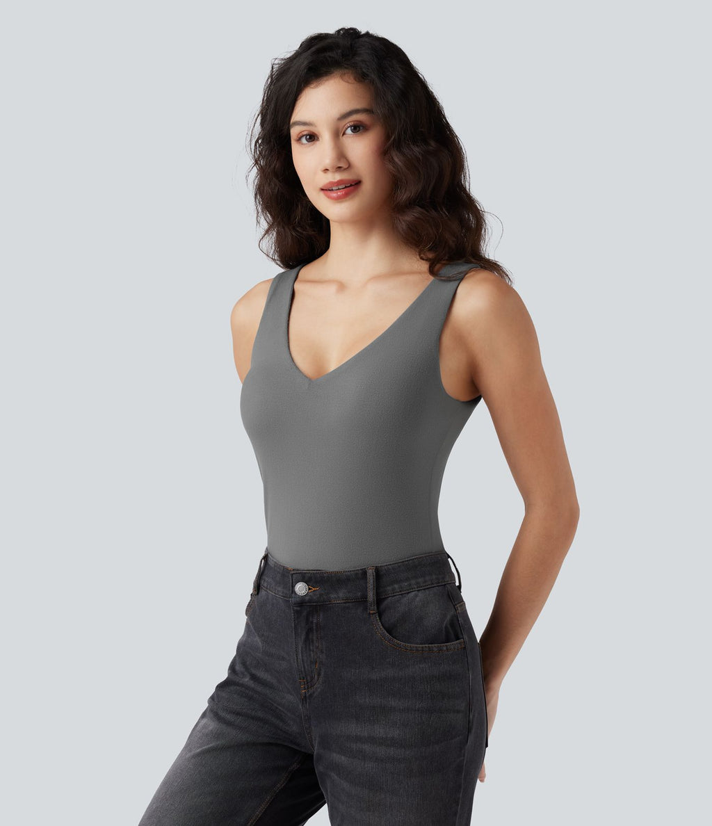 Débardeur casual chaud push-up à col V - Bonnet A/B