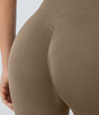 Legging taille haute froncé uni sans couture OneForm Seamless Flow