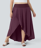 Breezeful™ Taille Haute à Volants 2 en1 Fluide Sèchement Rapide Quotidien Causal Grande Taille